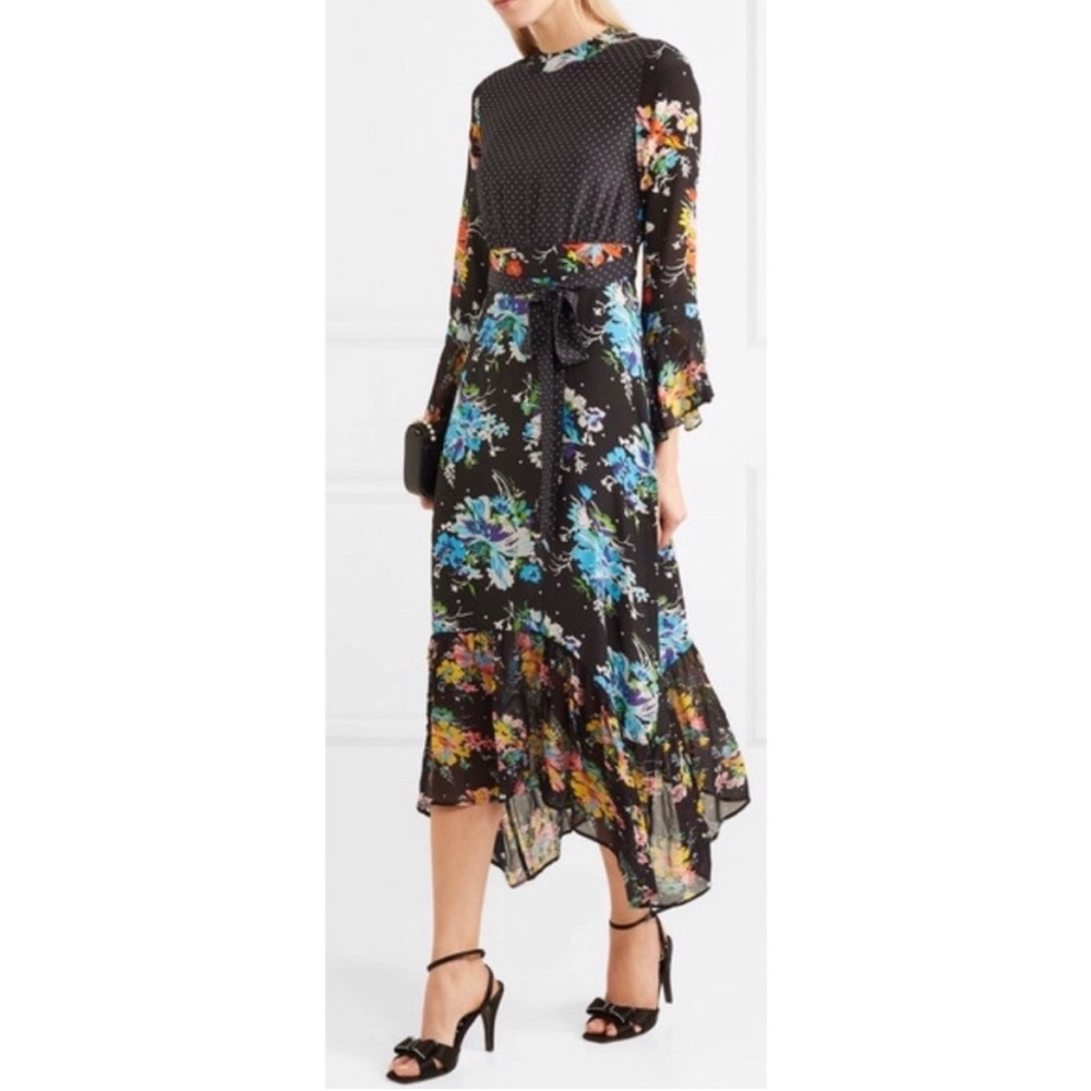 RIXO London Chrissy Patchwork Maxi Dress